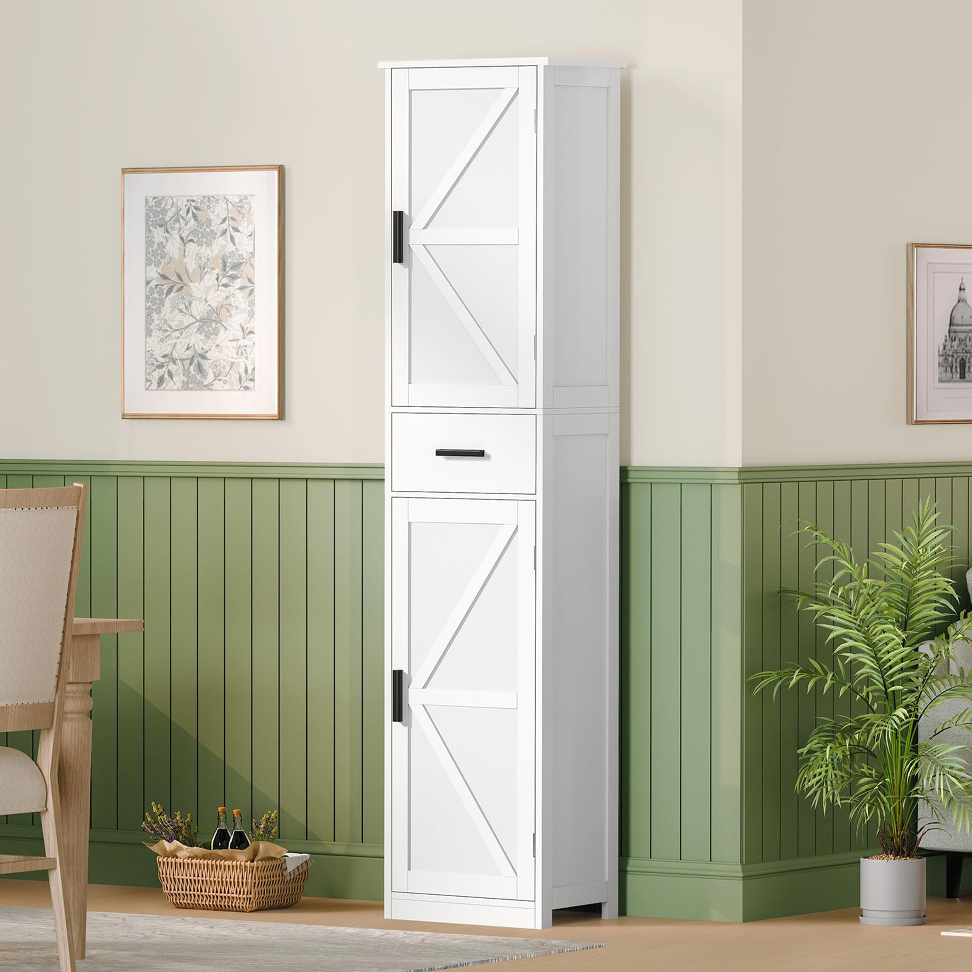 Red Barrel Studio® 67.1" High Bathroom Storage Cabinet | Wayfair